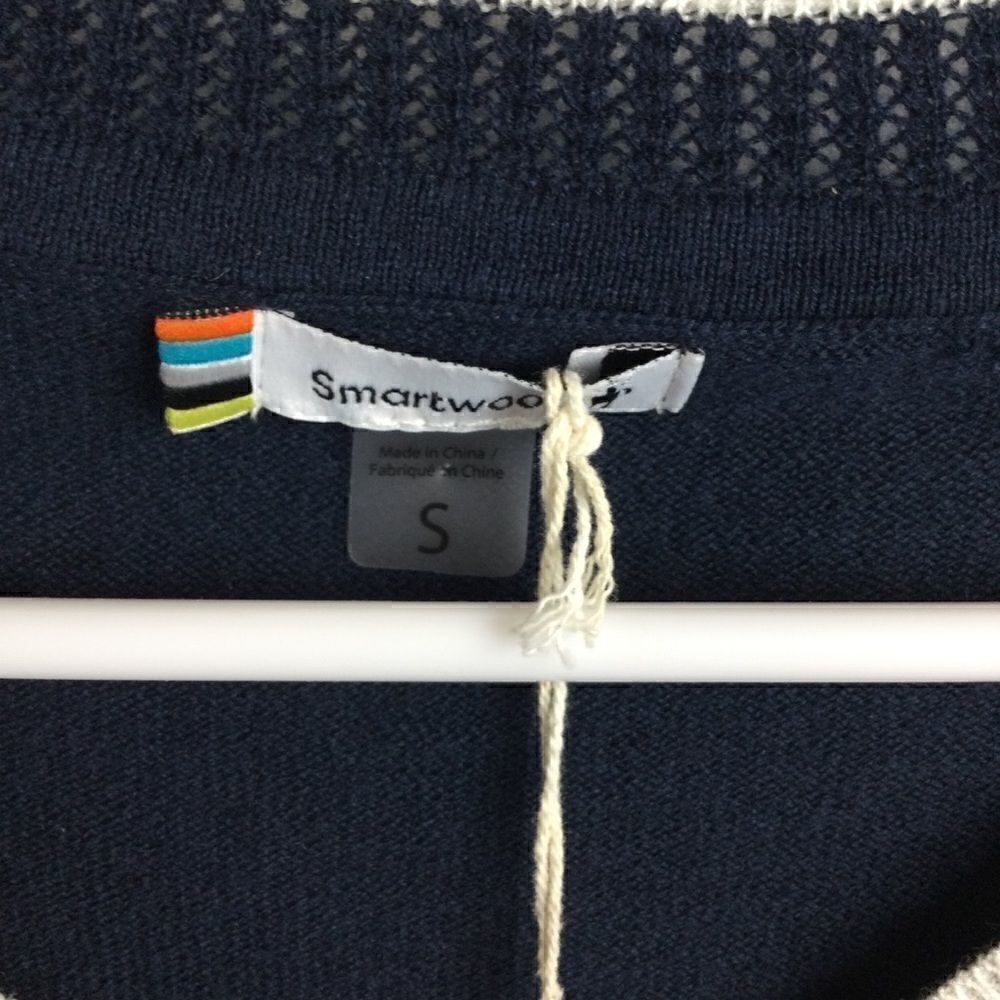 Smartwool Tunic Sweater NWT Navy & Gray Wool V-neck‎ - Picture 2 of 13